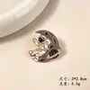 Medalla de Astronauta de Dibujos Animados Broche de Pareja Insignia de Aleación Lindos Accesorios de Decoración para Ropa Bolsos Pin Personalizado para Mujeres