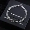 Pulsera Cruzada Estilo Europeo y Americano para Hombre, Joyería Simple Versátil de Gama Alta Vintage, Accesorios de Diseño de Nicho para Mujer