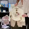 Nueva Moda Primavera y Otoño para Niñas con Cordón Raglán Capa Base Lindo Dibujo Animado Chica Oso Teddy Bebé Manga Larga