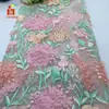 Novo Vestido Bordado Primavera e Verão Cheongsam Tecido Bordado Ponto Bordado Manual com Miçangas Tecido Bordado