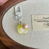 Llavero de Corazón Girly de Dibujos Animados Hielo Translúcido Brillo Fino Nube Estrella Adornos Llavero ins Colgante para Mochila de Estudiante Encanto para Bolso