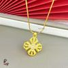 Joyería de oro con colgante de cruz vajra de oro vietnamita francés antiguo 999 con incrustaciones de diamantes, accesorios para joyería DIY, cadena para clavícula femenina