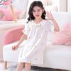 Nuevo Vestido de Dormir de Verano para Niños Niña Manga Corta Crepé Burbuja Dibujos Animados Lindo Ropa de Casa Vestido Venta al por Mayor