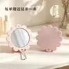 Decoração Simples Pendurada em Forma de Flor Espelho de Maquiagem, Mini Espelho Portátil de Alta Definição para Retoques de Maquiagem, Espelho Pequeno de Mão Souvenir