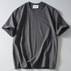 Camiseta Básica Versátil de Manga Curta Unissex Cor Sólida Gola Redonda Verão Fio Duplo 260g Algodão de Fibra Longa de Xinjiang Mais Vendido Transfronteiriço