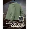 Chaqueta para Hombre de Talla Grande Nueva para Primavera y Otoño, Ropa Exterior, Deportes al Aire Libre, Holgada, Estilo Coreano, Casual, Versátil