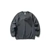 Camiseta Rumeng de manga longa, estilo funcional minimalista outdoor, retalhos modernos, para homens e mulheres, outono, corte solto casual versátil