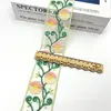 Novos Sapato e Chapéu Acessórios de Estilo Chinês Retrô Bordados de Flores Multicoloridos Estilo Étnico Hanfu Acessórios de Código de Barras 6CM de Largura