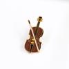 Broche Artístico de Violino, Insígnia Personalizada de Instrumento Musical, Broche Artístico, Alfinete para Roupas de Estudante, Acessório para Bolsa