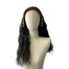 Categoría 2 Joyería para Cabello de Comercio Electrónico Diadema Onda de Agua Negro Cabello Largo Rizado Todo en Uno Fibra Química Hilo de Alta Temperatura Medio Cobertor para Cabeza en Forma de U Venta al por Mayor