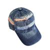 Gorra de Béisbol Lavada y Desgastada de Mezclilla Arcoíris Estilo Coreano para Primavera y Verano para Hombres y Mujeres, Gorra de Pico Trendy Desgastada para Padres e Hijos