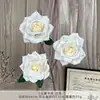 Buquê falso de simulação cor branca flor artificial de seda acabada flor de fileira para local de casamento flor de plástico arranjo de casamento de alta qualidade
