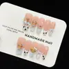 Uñas negras KT medianas ponibles Kitty, suaves y lindas, iluminan el tono de piel, deseo puro femenino, puntas de uñas con diamantes ruborizados fábrica