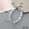 Ins Nuevo Colgante de Llavero con Lentejuelas y Lazo de Perlas para Funda de Teléfono Móvil Accesorios de Correa de Muñeca para Lanyard de Teléfono Móvil