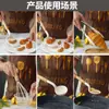 Espátula de Silicona y Cuchara para Sopa Transfronteriza, Espátula de Silicona Antiadherente, Utensilios de Cocina de Silicona de Grado Alimenticio Nórdicos para el Hogar al por Mayor