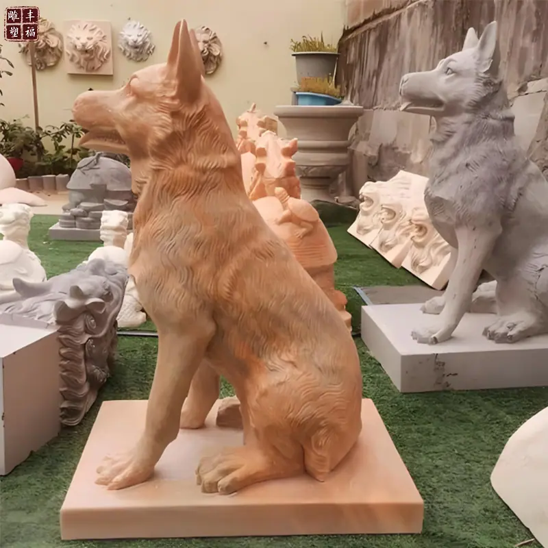大理石狗雕塑1