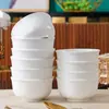 Conjunto completo de louças domésticas, tigelas e pratos de cerâmica de grau alimentício, tigelas de porcelana branca, tigelas de arroz, frete internacional, atacado, direto da fábrica