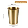 Taza de Cerveza de Acero Inoxidable 304 Gran Capacidad de Una Sola Capa Taza de Agua Borde Enrollado Copa de Vino Taza de Té con Leche Café Taza de Boca Logo