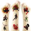 Tatuaje desechable de Spider-Man para niños, para fiestas de cumpleaños, transferencia al agua