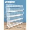 Estantería de Almacenamiento Estante Multicapa de Piso para el Hogar Acero Biblioteca Estantería de Hierro Sala de Estar Vitrina Vitrina para Niños