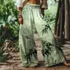 Pantalones Anchos Estampados Estilo Europeo y Americano 3D de Nuevo Estilo 2026 para Mujer, Pantalones Casuales Sueltos de Cintura Alta para Verano, Pantalones Largos de Moda Versátiles y Tendencia