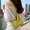 Bolso tejido de moda transfronterizo, hilo de algodón único y moderno, bolso de axila fresco y versátil, bolso de hombro casual y versátil para el día a día