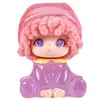 Cabelo Cacheado Luminoso Cacau Caixa Surpresa Resina Boneca Fofa Pequenos Enfeites Decorativos de Mesa para Escritório Enfeites Fofos Feitos à Mão
