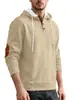 Moletom Casual com Capuz Jacquard Cor Sólida Bordado Esportivo Espessado Outono e Inverno para Homens - Amazon Europeia e Americana Transfronteiriça