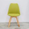 Silla Moderna Minimalista para Estudio, Café, Respaldo de Negociación, Ocio con Cojín Suave de Tulipán de Madera, Hecha de Superficie de Cáñamo + Madera de Haya