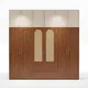 Guarda-roupa Laqueado Estilo Vintage Bowiea para Uso Doméstico, Gabinete Combinado para Quarto de Apartamento Pequeno, Guarda-roupa com Porta de Rattan Personalizado