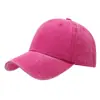Gorra de béisbol de seis paneles lavada color liso visera curva gorra de papá sombrero de sol de mezclilla estilo gorra de béisbol lavada vintage