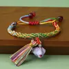 Set de Pulseras Zongzi del Festival del Bote del Dragón, Estilo Étnico Hecho a Mano DIY Festival Unisex Cuerda Colorida Mayoreo