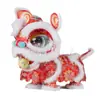 Novo Kit DIY de Lanterna Dança do Leão Fubao para o Festival do Meio do Outono para Crianças - Pacote de Materiais para Brinquedo de Leão que Acende Feito à Mão