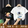Ropa infantil 100% algodón puro, camiseta de manga corta para niños, top de verano para niños mayores, camisa de moda de verano de manga corta