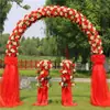 Arco de flores de seda para boda soporte para flores arreglo de boda puerta de flores inauguración de tienda arco de flores para celebración corona de actividad de celebración puerta de la felicidad