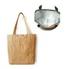 Bolsa de Papel Dupont de PVC Japonés con Logo de Patrón Personalizado, Bolsa de Compras Térmica e Impermeable, Bolso de Mano de Papel Kraft con Cremallera