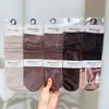 Nuevo Estilo Otoño e Invierno para Mujer: Calcetines holgados estilo Old Money, Calcetines altos, Calcetines holgados de encaje de color liso, Calcetines con separación de dedos para mujer