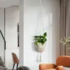 Maceta Colgante con Forma de Sombrero, Bolsa de Red para Flores, Estilo Nórdico, Cuerda de Cáñamo Tejida a Mano, Cuerda de Algodón, Cesta Colgante para Plantas, Decoración para Casa de Huéspedes