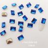 Taladro de uñas rectangular 6*8 pegatinas para uñas color taladro de azúcar de cristal joyería para uñas taladro de punta inferior taladro de uñas al por mayor