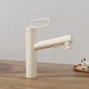 Grifo de lavabo telescópico de cobre para uso doméstico, con extracción de agua caliente y fría, para lavabo bajo suelo.