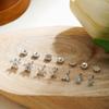 Aretes de Acero Inoxidable Oro de 18K Zircón Acero de Titanio Mini Piercings de Nariz de Rosca Piercing Anillos para Ombligo Joyería Transfronteriza Europea y Americana