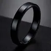 Anillo Simple de Acero Inoxidable para Hombre con Doble Bisel de 6 mm, Estilo Nuevo Europeo y Americano, Popular en Japón y Corea, Joyería que No se Desvanece al por Mayor