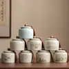 Bote para té con patrón de rama enredada de oro y plata de Dunhuang, bote grande para almacenar té, bote de té sellado a prueba de humedad de alta gama para el hogar, bote vacío