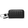 Bolsa pequeña para hombre de negocios, bolsa para llaves de coche, moda para hombre y mujer, bolsa tejida pequeña con cierre para llaves de coche, nuevo monedero