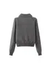 Comércio Exterior Transfronteiriço 2026 Primavera Novo Estilo Estilo Britânico Gola Lapela Padrão Diamante Cardigã de Tricô Casual Versátil Afinando Top