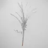 Decoración de Navidad con Hojas de Lentejuelas Brillantes de 43 cm Colgantes Hechos a Mano Decoraciones para Árbol de Navidad Decoración Navideña Ramas con Polvo Dorado