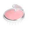 Champú Transparente de Cristal de Color Cabezal de Silicona Masajeador Cuero Cabelludo Champú Doble Uso Seco y Húmedo Peine Activador de Meridianos