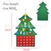 Nuevo calendario de fieltro de Navidad decoración navideña árbol de Navidad de fieltro tridimensional colgante navideño calendario de Navidad al por mayor