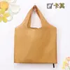 Bolsa de compras personalizada de poliéster 210T, bolsa de almacenamiento plegable, bolsa portátil ecológica, bolsa de compras para supermercado, bolsa de mano para comestibles