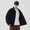 Nueva chaqueta de mezclilla de moda para hombre, estilo callejero americano, corte holgado, abrigo de mezclilla tipo workwear de pierna recta